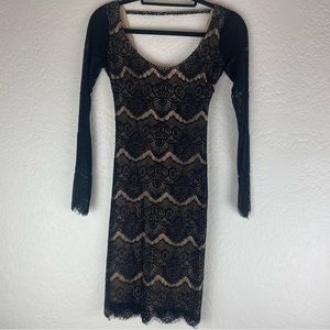 Bebe Black Lace Dress Size XS